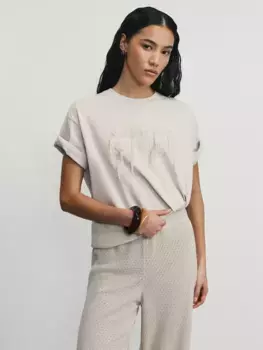 Футболка из хлопка с вышивкой