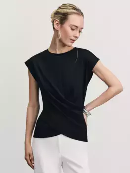 Футболка из хлопка с запахом