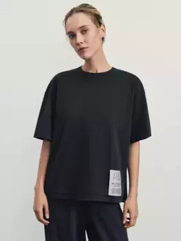 Футболка оверсайз из хлопка с двойным низом