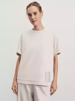 Футболка оверсайз из хлопка с двойным низом