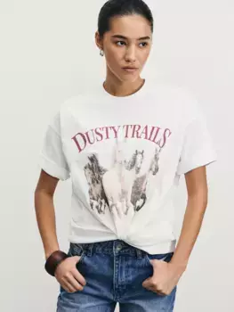 Футболка оверсайз с принтом