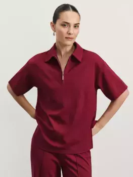 Футболка поло на молнии