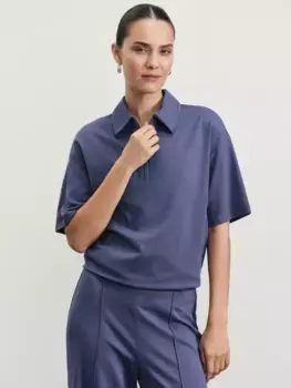 Футболка поло на молнии