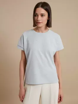 Футболка с бусинами