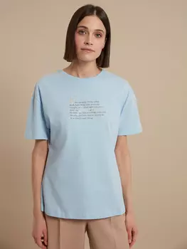 Футболка с надписью 100% хлопок