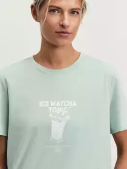 Футболка с принтом из хлопка