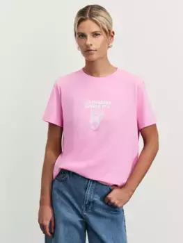 Футболка с принтом из хлопка
