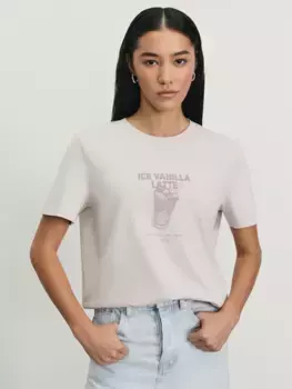 Футболка с принтом из хлопка