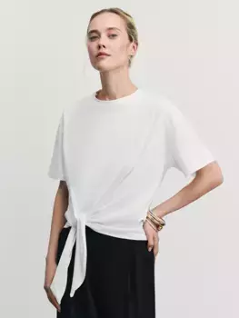 Футболка с завязкой на талии