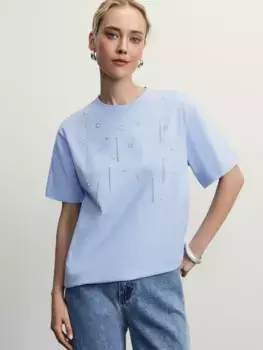 Футболка со стразами