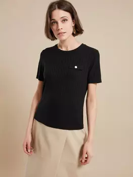 Футболка в рубчик вискоза