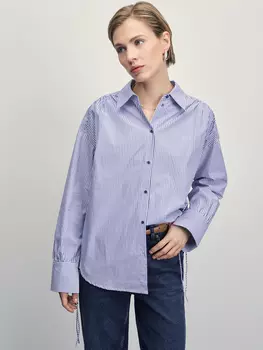 Хлопковая блузка в полоску