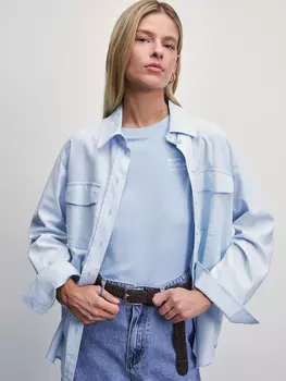 Хлопковая футболка оверсайз с принтом