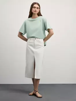 Хлопковая футболка оверсайз с принтом