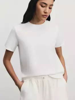 Хлопковая футболка прямого кроя