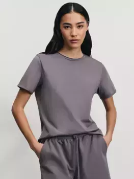 Хлопковая футболка прямого кроя