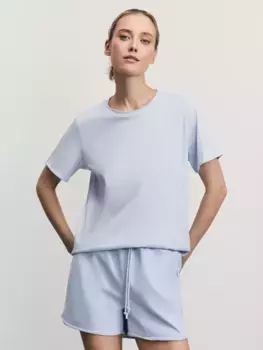 Хлопковая футболка прямого кроя