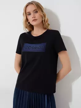 Хлопковая футболка с принтом