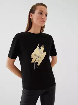 Хлопковая футболка с принтом