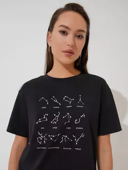 Хлопковая футболка с принтом