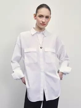 Хлопковая рубашка с карманами