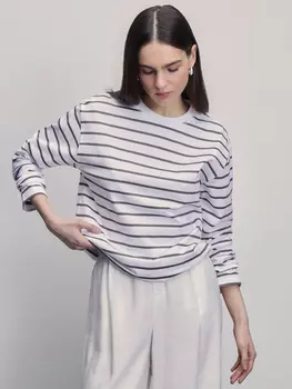 Хлопковый лонгслив в полоску