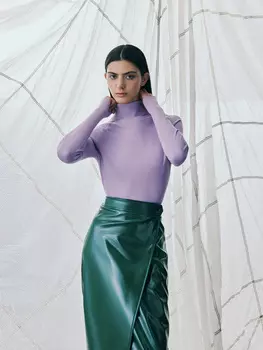 Юбка из экокожи