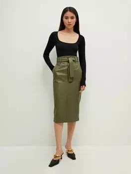 Юбка из экокожи