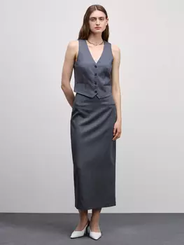 Юбка макси с разрезом