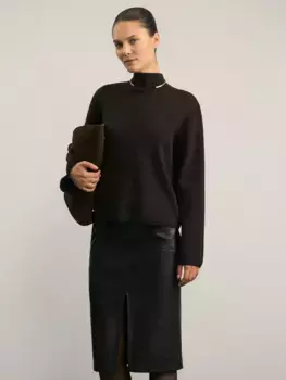 Юбка миди из искусственной кожи