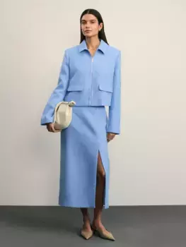 Юбка миди из твида