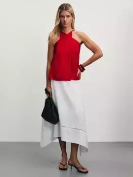 Юбка миди из вискозы с перфорацией