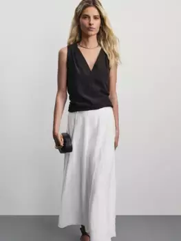 Юбка миди из вискозы со складками