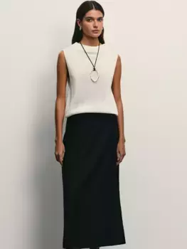 Юбка миди из жатой вискозы