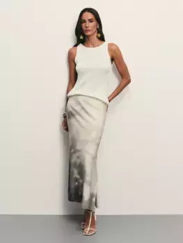 Двуслойная юбка из вискозы с принтом