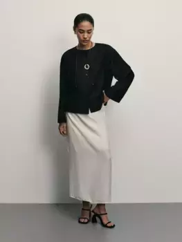 Юбка миди с разрезом