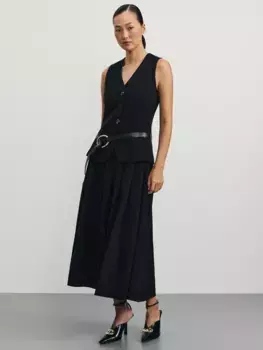 Юбка миди в складку с вискозой в составе