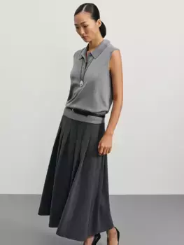 Юбка миди в складку с вискозой в составе