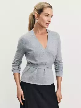 Кардиган на запах с содержанием шерсти