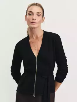 Кардиган на запах с содержанием шерсти