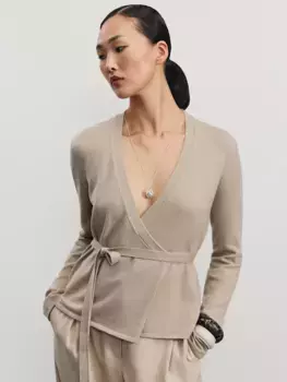 Кардиган на запах с содержанием шерсти