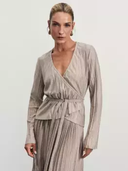 Кардиган с плиссировкой на завязках