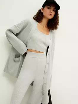 Кардиган в рубчик