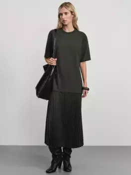 Комбинированное платье-футболка из хлопка