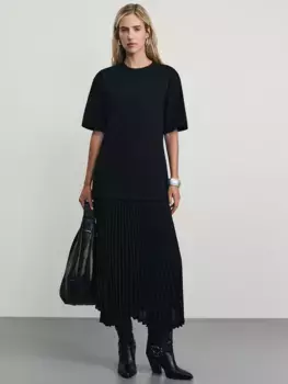 Комбинированное платье-футболка из хлопка