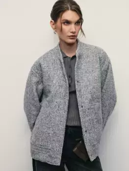 Куртка-бомбер из фактурной ткани