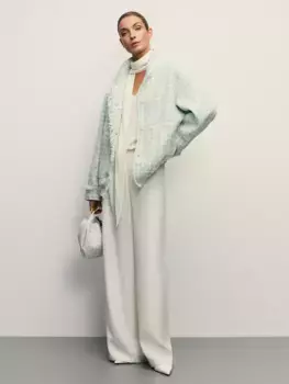 Куртка-бомбер из фактурной ткани