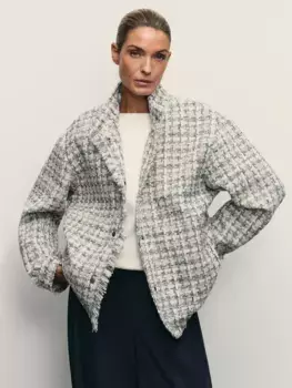 Куртка-бомбер из фактурной ткани