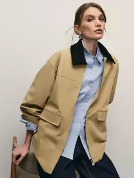 Куртка оверсайз с акцентным воротником