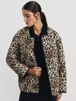 Куртка стеганая с принтом